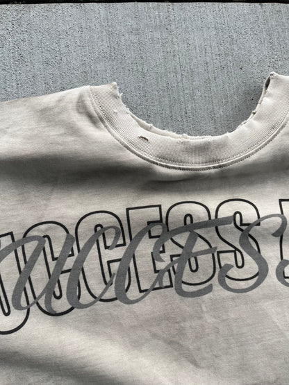"SUCCESS MADE" Distressed T-shirt Set